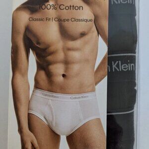 Calvin Klein Mens Underwear BRIEFS Sz 2XL Cotton Classic Fit 3 Pack Black
